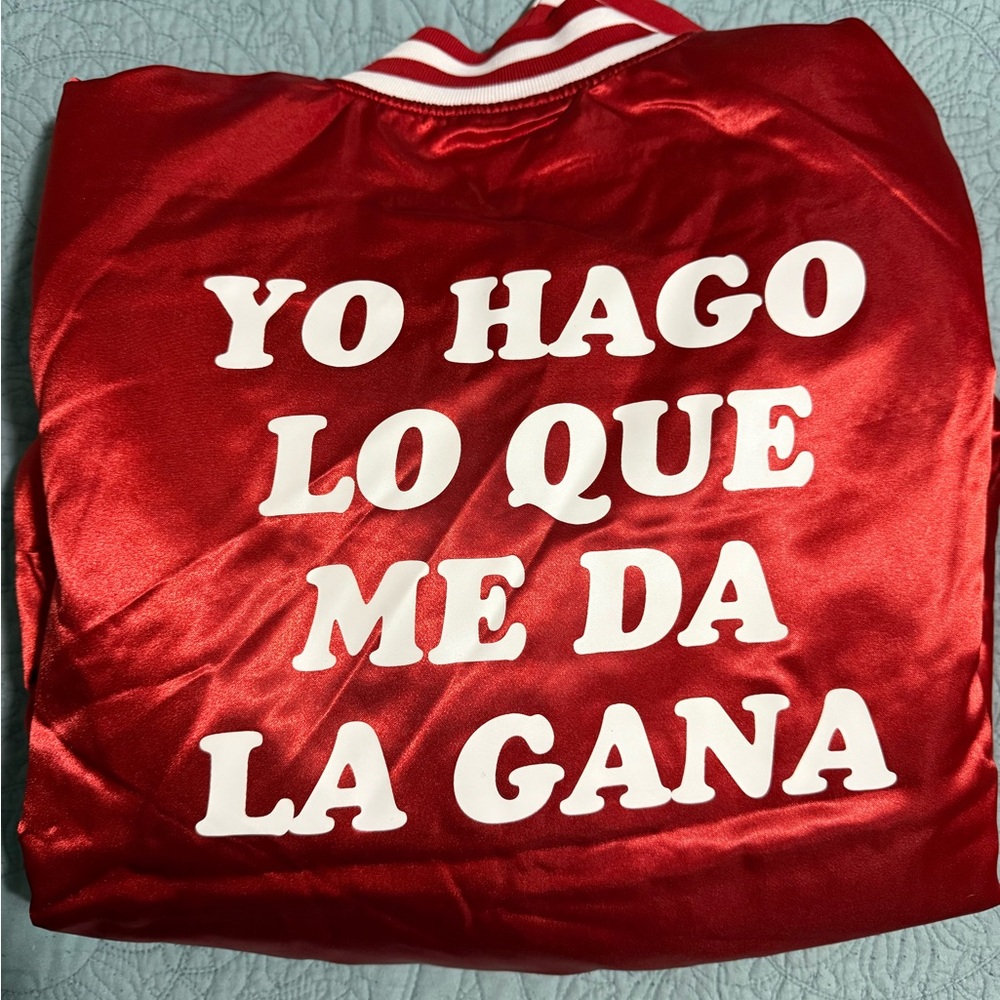 Hija De Tu Madre Red Bomber Jacket